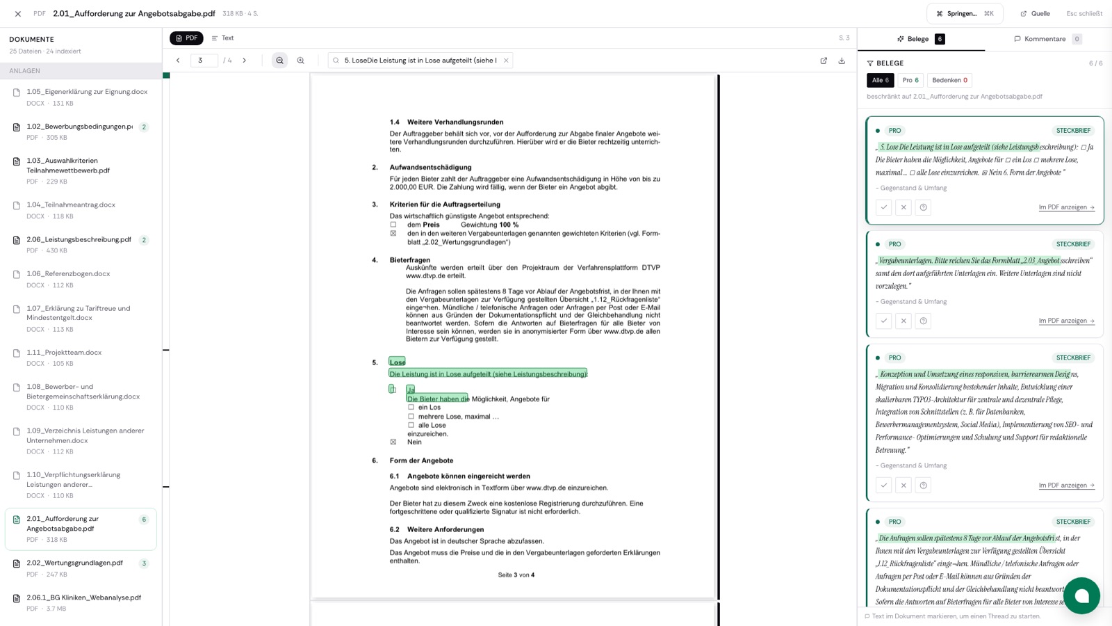 Beleg im Original-PDF mit Hervorhebung